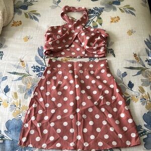 NWOT Shein Polka Dot Printed Matching Set